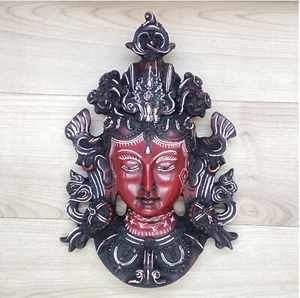 Buddha Mask 8" Wall hanging Art Sculpture Painting & Carving mask Religious - Picture 1 of 4