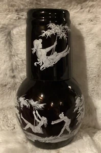 Juego de agua jarra vintage de arándano oscuro Mary Gregory - Imagen 1 de 8