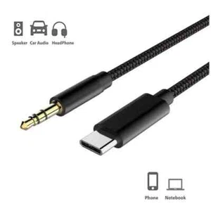 Aux Cable Type C to 3.5mm Samsung USB C Male For Car Stereo Audio Adapter Jack - Picture 1 of 11