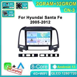 For Hyundai Santa Fe 2 2005-2012 Android Car Stereo Radio CarPlay Player GPS DSP - Picture 1 of 24