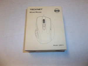New Tecknet UM013 Wired Mouse Gray - Picture 1 of 3