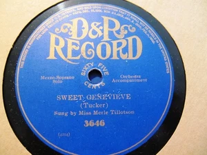 1909 FIRST Record MERLE ALCOCK = Miss MERLE TILLOTSON D&R Double & Reversible .. - Picture 1 of 2