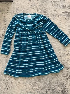 Hanna Andersson Teal Girls Dress - Size 8 - Picture 1 of 6