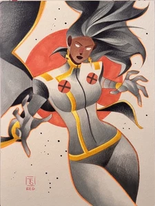 STURM - 8X11" ORIGINAL PINUP KUNST VON FAMOUR DC MARVEL KÜNSTLER THONY SILAS - Bild 1 von 2