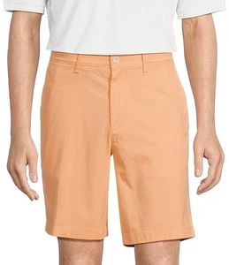 NEW Size 46 Big Mens Roundtree & Yorke Casuals Chino Flat Shorts 9"I Peach - Picture 1 of 13