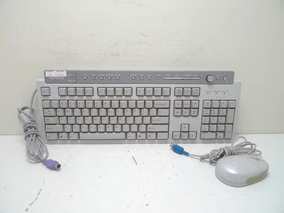 Sony PCVA-KB7P/U Vaio Gray PS/2 Wired Multimedia Keyboard w/ PCVA-MS1PL Mouse - Image 1 of 4