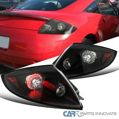 Fits Mitsubishi 06-11 Eclipse Replacement LED Tail Lights Brake Rear Lamps Black - Image 1 of 4