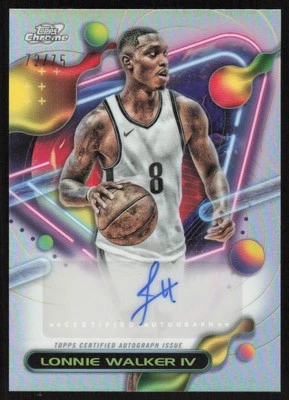 2023-24 Topps Chrome Cosmic Autograph Variation Refractor Lonnie Walker IV - Image 1 of 2