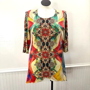 Amma Design Gr. XL bunte Tunika Top Boho Patchwork Indie Hippie Artsy USA - Bild 1 von 15
