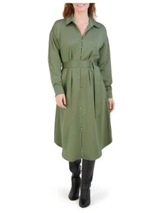 Neu mit Etikett French Connection Damen Longshirt Langarm Kleid - oliv - Größe XL - Bild 1 von 5