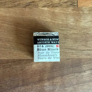 Winsor & Newton Artists’ Watercolour Paint Half Pan Blue Black 034 Vintage - Picture 1 of 3