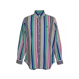 Ralph Lauren Shirt Mens Large Long Sleeve Multicolor Striped Button Custom Fit - Picture 1 of 12