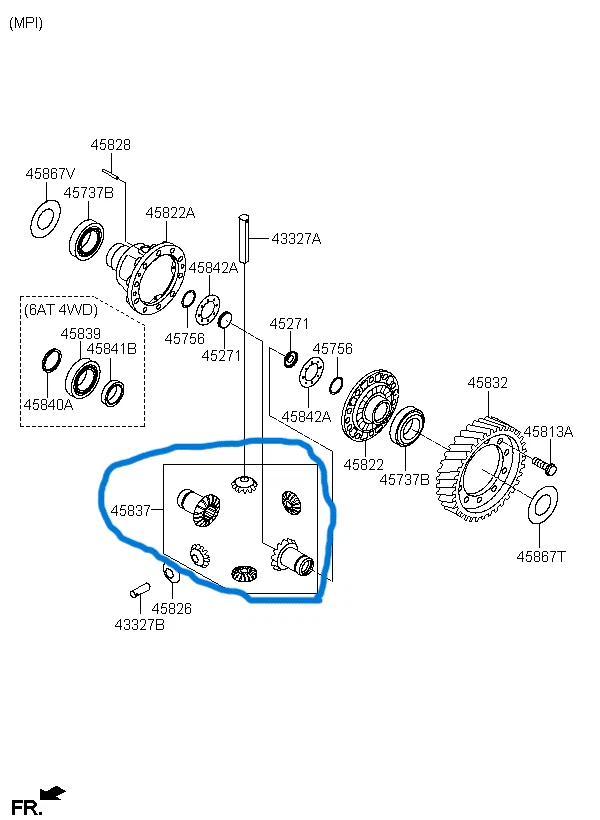 458373B601 JUEGO DE ENGRANAJES DIFERENCIALES ORIGINALES para Kia Forte (Koup), Soul, Sportage/DHL Foto 1 de 1