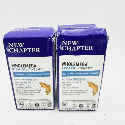 2 新章 WholeMega 鱼油小帽 - 180 粒每个 Ex: 08/2027 — 第 1/4 张图片