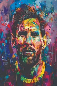 LIONEL MESSI BANKSY GRAFFITI POP ART DRUCK/POSTER LEINWAND/SATIN FOTOPAPIER T36 - Bild 1 von 7