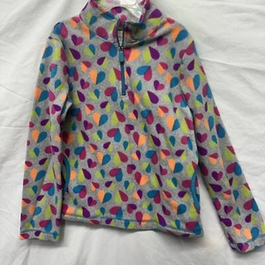 Faded Glory Mädchen weicher Fleecepullover Herzen Pullover Mädchen Jugend Gr. L 10/12 - Bild 1 von 7