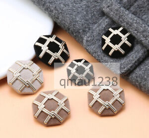 FABRIC METAL SHANK BUTTONS ROUND 18MM 22MM 25MM BLOUSE SWEATER COAT SEWING CRAFT