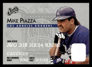 Mike Piazza 1995 Studio  Card #4 Los Angeles Dodgers