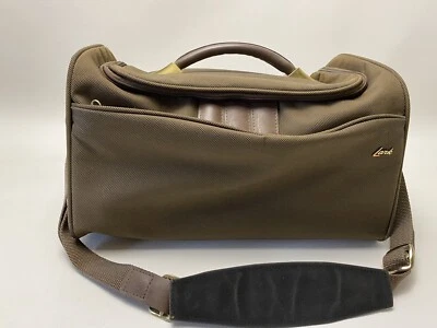 Equipaje de mano vintage Lark bolsa de fin de semana estuche de tren lona balística marrón tostado Foto 1 de 4