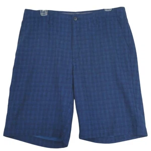 Pantalones cortos de golf PGA Tour para hombre a cuadros azules frente plano elásticos talla 34 - Imagen 1 de 7