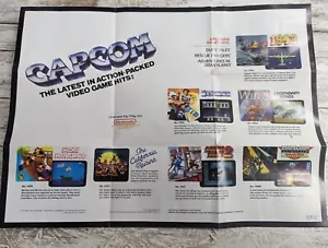 Vintage Capcom Video Game Promo Poster 15.5" x 11.5" Mega-Man Bionic Commando - Picture 1 of 16