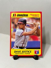 1991 DAVE JUSTICE #14 JIMMY DEAN SIGNATURE EDITION ATLANTA BRAVES BASEBALL
