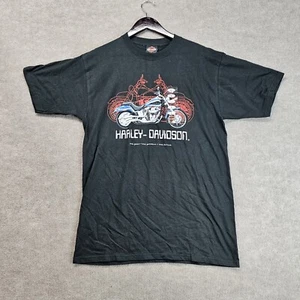 Harley Davidson T-SHIRT Men Large Black Short Sleeve Biker 2004 Ocala Florida - Picture 1 of 11