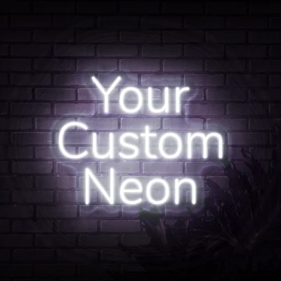 Custom Made Neon Sign Personalized Light Lamp Handmade Real Glass Tube Artwork - Image 1 of 2