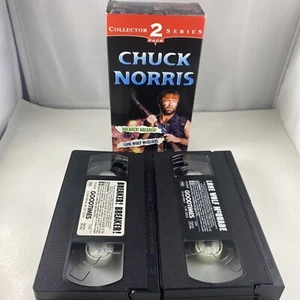 Chuck Norris 2 Action Movie Set (VHS 1997) Breaker Breaker & Lone Wolf McQuade  - Picture 1 of 3