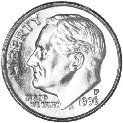 1996 P Roosevelt Dime Uncirculated US Mint - Image 1 of 2