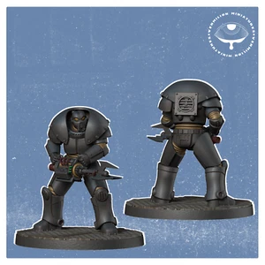 Power Soldier 4 | Secret Service | Vermillion |  Wargaming 3D Print Mini - Picture 1 of 2