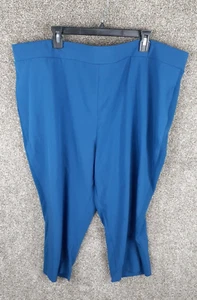 Croft & Barrow Wicking Capri Pant Womens 3X Plus Blue Stretch High Rise NWT - Picture 1 of 14