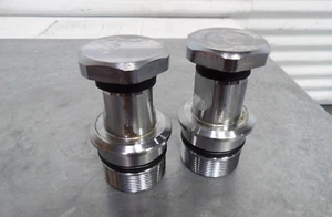 09 Harley Ultra Classic Touring FLHTCU front fork upper cap top bolt set 45838-7 - Picture 1 of 3