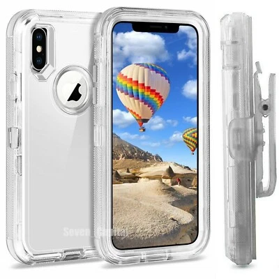 Funda protectora resistente a prueba de golpes con clip para cinturón para iPhone XR XS MAX  Foto 1 de 4
