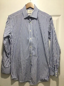 MENS HAWES & CURTIS LUXURY 2 PLY COTTON ST JAMES SLIM FIT SHIRT COLLAR 15/33 IN - Picture 1 of 16