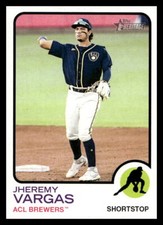 2022 Topps Heritage Minors 47 Jheremy Vargas Brewers Baseball Card