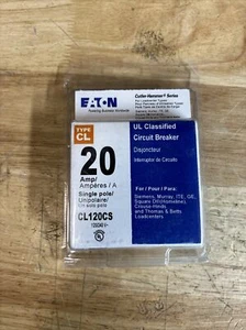 Eaton Corporation 20A SP UL Klasse 20 AMP Breaker Nr. CL120CS Fräshammer NEU - Bild 1 von 3