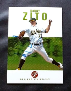 BARRY ZITO OAKLAND ATHLETICS PITCHER SIGNED AUTOGRAPHED 2003 BASEBALL CARD - Picture 1 of 3