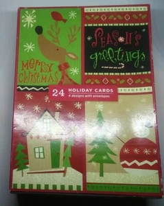 24 Holidays Cards 4 Designs with envelopes ~ NEW! - Picture 1 of 11