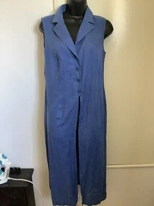 vintage linen dress 80s Dress - Picture 1 of 8