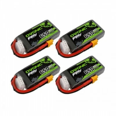 4X Ovonic 3S 650mAh Lipo Akku 11.1V 80C XT30 für Micro FPV 2-3'' Renn drohne - Bild 1 von 4