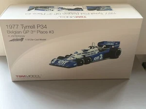 TSM TRUESCALE MINIATURES 1:18 TYRRELL P34 1977 GP de Bélgica #3 3er lugar Peterson - Imagen 1 de 6