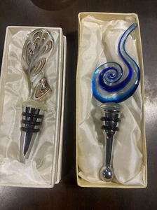 MURANO ART GLASS WINE CORKS PREOWNED - Picture 1 of 10