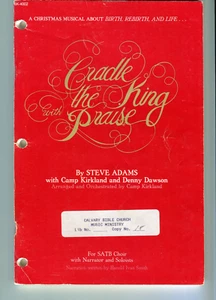 Cradle The King With Praise Christmas Christian Choir Song Book Camp Kirkland - Picture 1 of 1