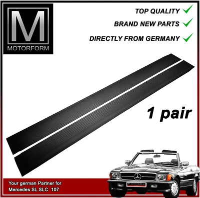 Mercedes 380SL SLC 107 Almohadilla de goma Alfombrillas Panel basculante Cubierta de entrada Rasguño NEGRO Foto 1 de 4