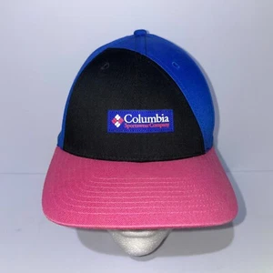 Columbia Flex Fit 110 Snapback Cap Color Block Blue Pink Black - Picture 1 of 6