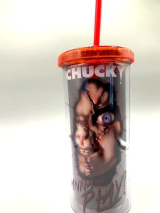 Child's Play Chucky Wanna Play 20 Unzen Reisebecher Sammlerstück Horror Halloween - Bild 1 von 6