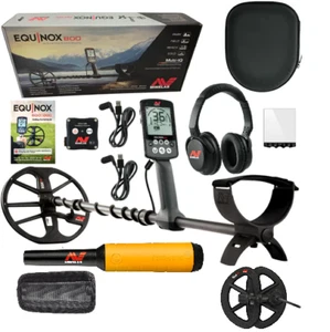 Minelab Equinox 800 Metal Detector + 6" Coil + Pro Find 20 Pinpointer - Picture 1 of 11