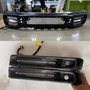 FITS FOR MERCEDES BENZ G CLASS W464 G63 CARBON FIBER FRONT BUMPER GRILLE LIGHT - Picture 1 of 13