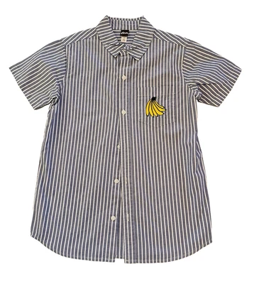 Camisa abotonada con apliques de plátano Tea Collection, talla 14, usada en excelente estado Foto 1 de 3